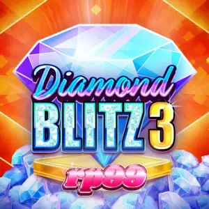 Tampilan visual mesin slot Diamond Blitz 3 dengan simbol buah dan Wild yang bergerak